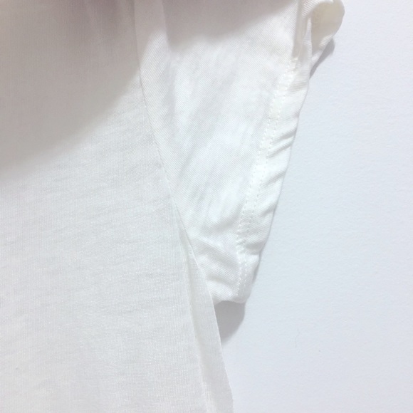 Almost Famous Juniors Hi Low White Fringe Top - Picture 5 of 7